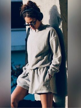 2877. FREE PEOPLE Such A Flirt Romper in Heather gray NWOT $128